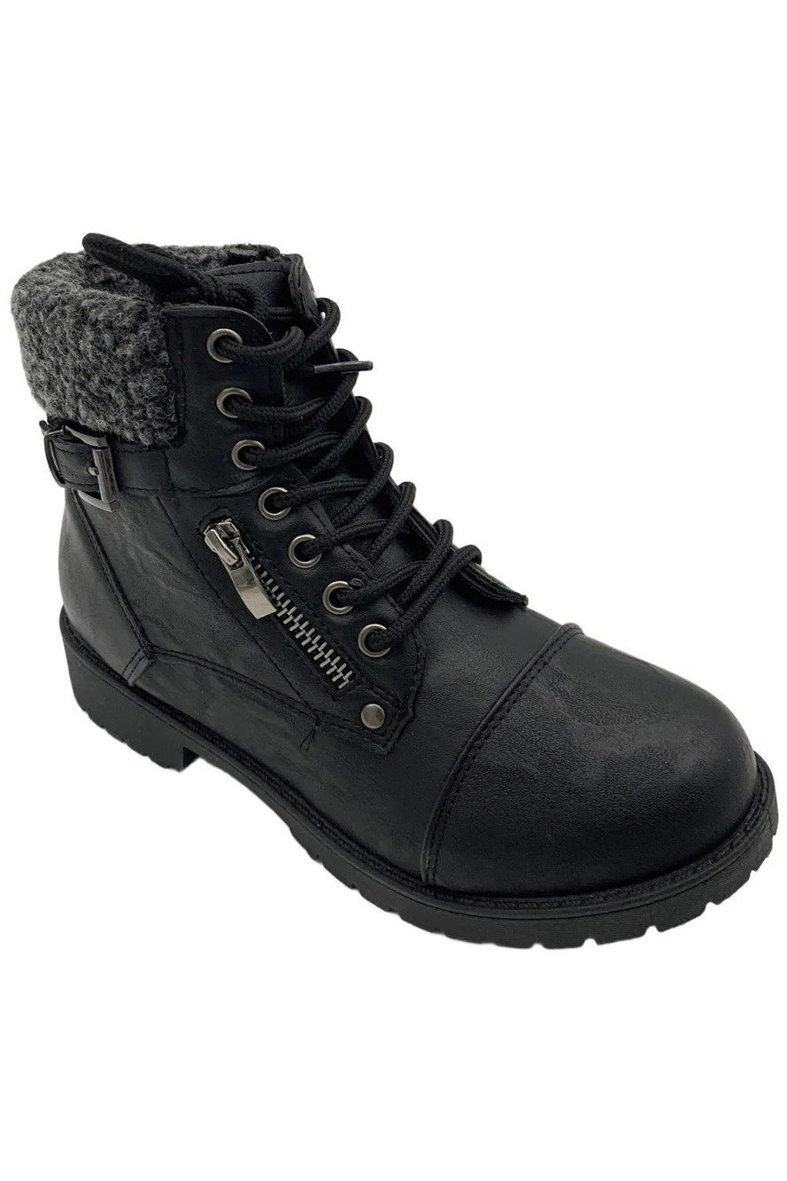 Wanted Women's Barrie Sherling Collar Ankle Boots Black - Medium